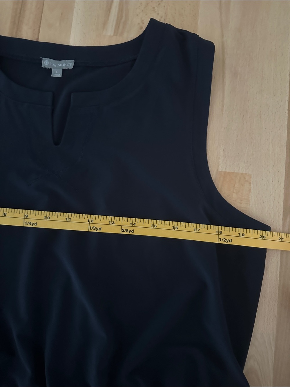 Talbots Navy Sleeveless Midi Dress with Tie Waist - Picture 8 of 11